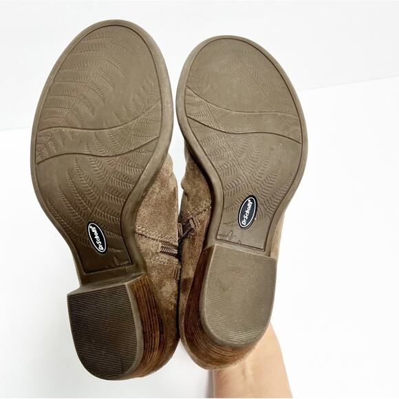 DR. SCHOLL'S ANKLE BOOTS CHUNKY HEELS BROWN TAN WOMEN SHOES SIZE 6 - Picture 5 of 5